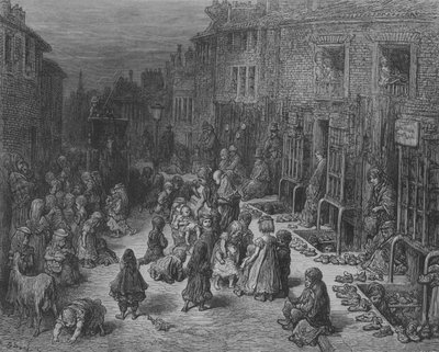 Der Markt für alte Schuhe, Dudley-Street von Gustave after Dore